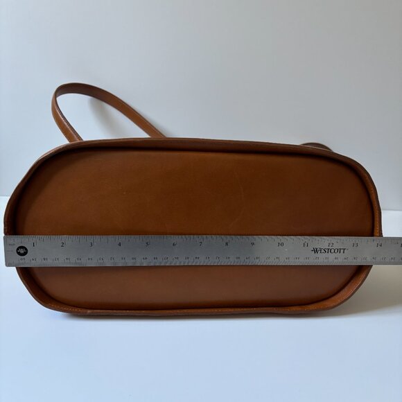 VTG Vintage Saddle Leather Top Handle Satchel Shoulder Bag with Crossbody Strap - Picture 5 of 11